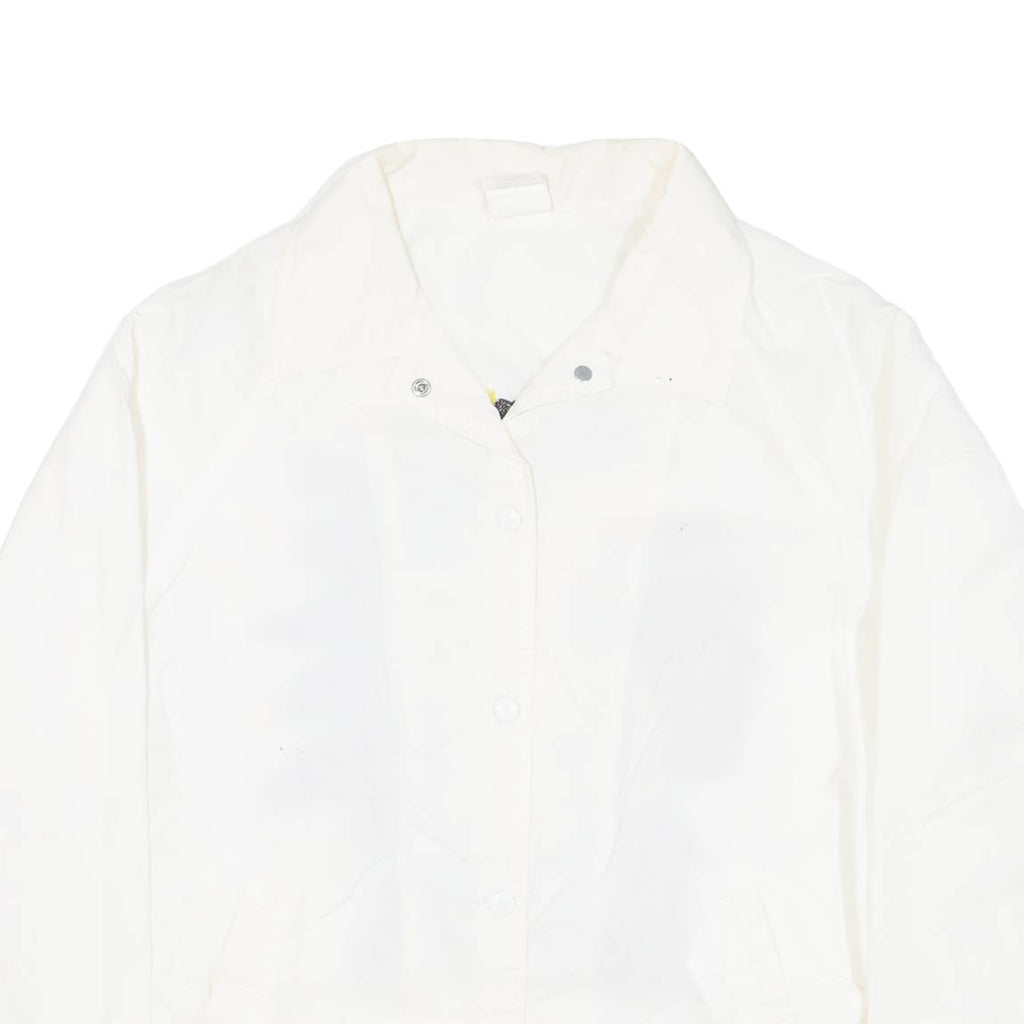 Native American Womens Coach Jacket White Nylon USA L