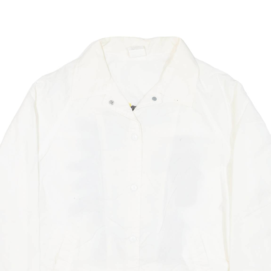 Native American Womens Coach Jacket White Nylon USA L