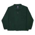 CHAPS RALPH LAUREN Mens Green Zip Jacket XL Polyester Plain Cozy Warm