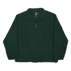 CHAPS RALPH LAUREN Mens Green Zip Jacket XL Polyester Plain Cozy Warm