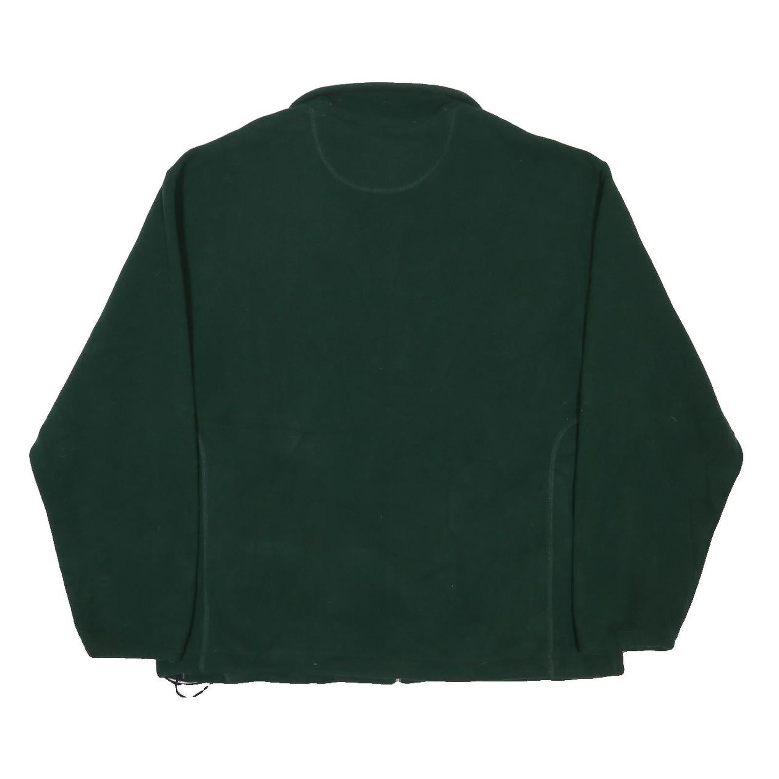 CHAPS RALPH LAUREN Mens Green Zip Jacket XL Polyester Plain Cozy Warm