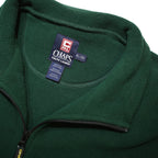 CHAPS RALPH LAUREN Mens Green Zip Jacket XL Polyester Plain Cozy Warm