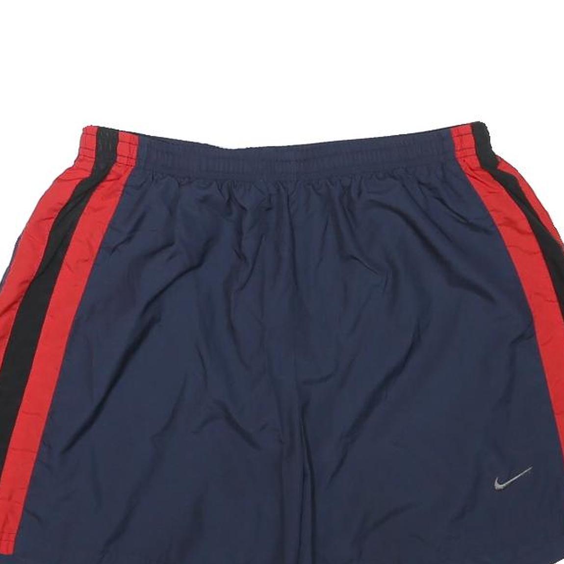 NIKE Mens Shorts Navy Blue & Red Casual L W27 Athletic Sportswear