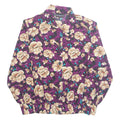 NOTATIONS Womens Printed Shirt Purple Collared Long Sleeve Floral M