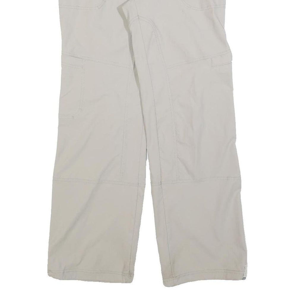 DOMYOS Womens Regular Beige Polyester Zip Trousers W28 L32 Casual Outdoor Wear