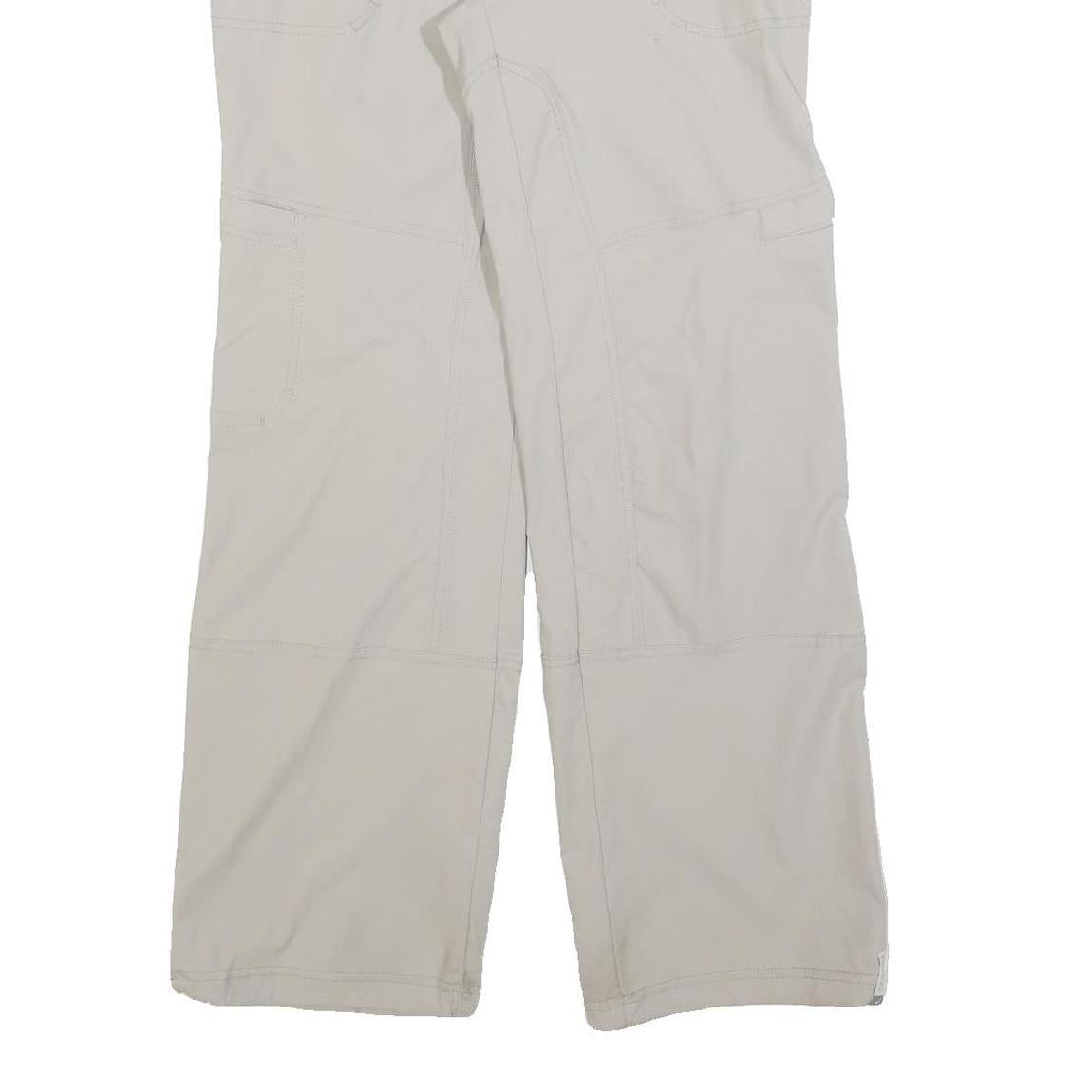 DOMYOS Womens Regular Beige Polyester Zip Trousers W28 L32 Casual Outdoor Wear