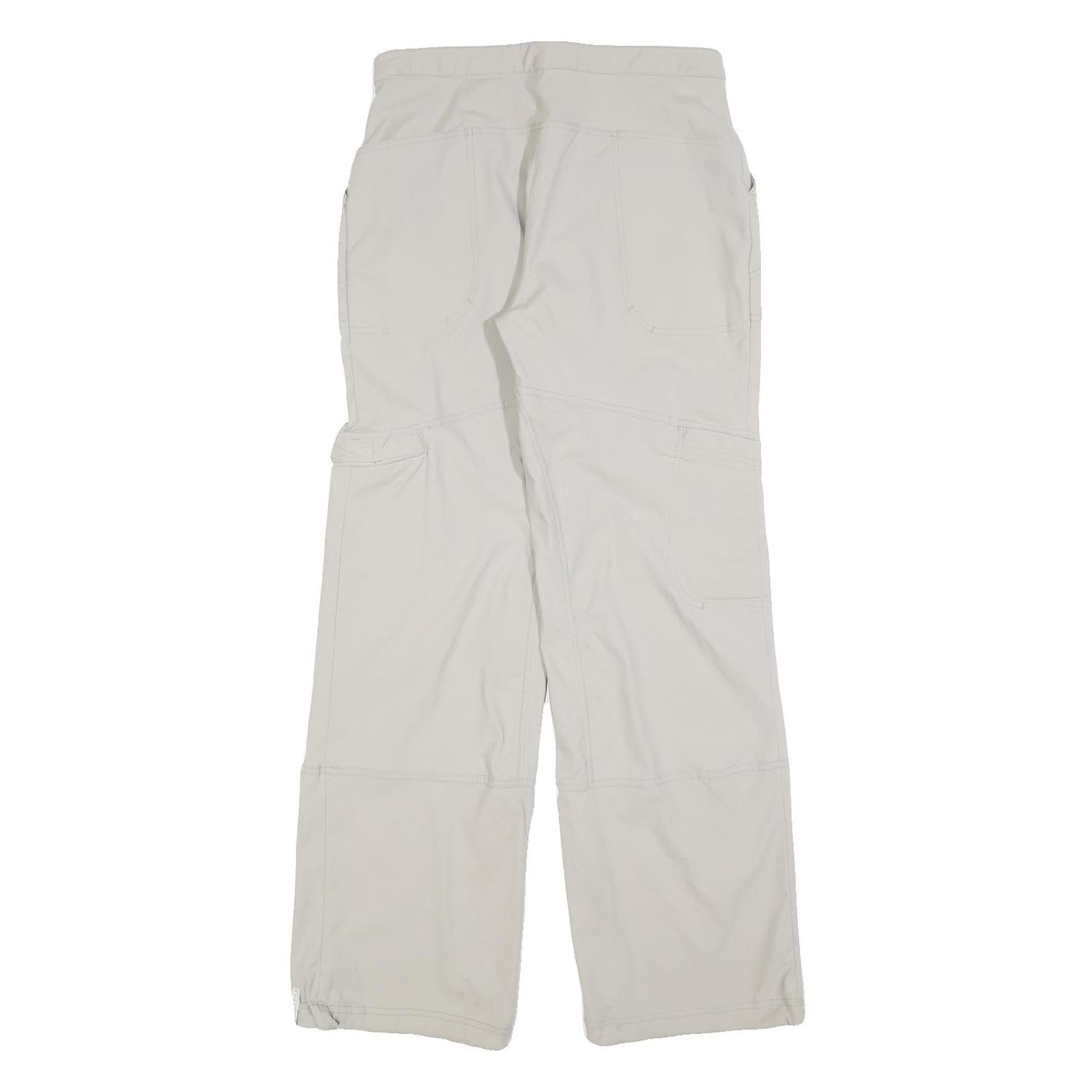 DOMYOS Womens Regular Beige Polyester Zip Trousers W28 L32 Casual Outdoor Wear