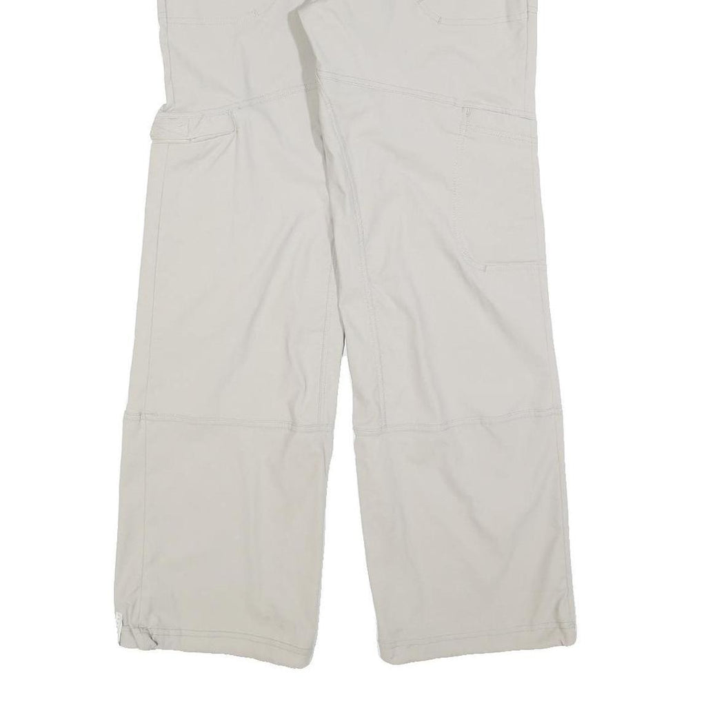 DOMYOS Womens Regular Beige Polyester Zip Trousers W28 L32 Casual Outdoor Wear