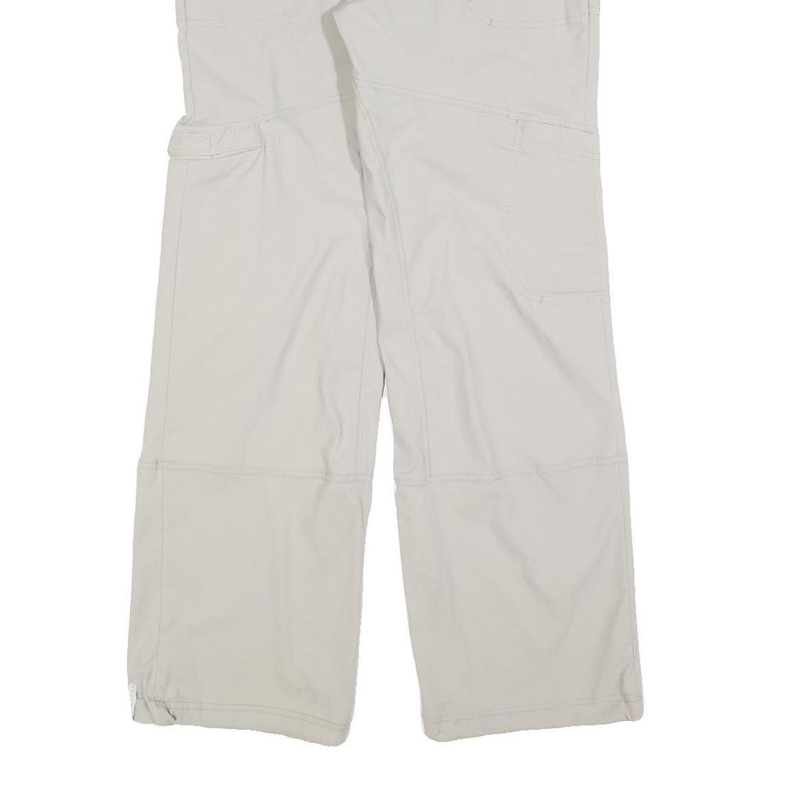 DOMYOS Womens Regular Beige Polyester Zip Trousers W28 L32 Casual Outdoor Wear