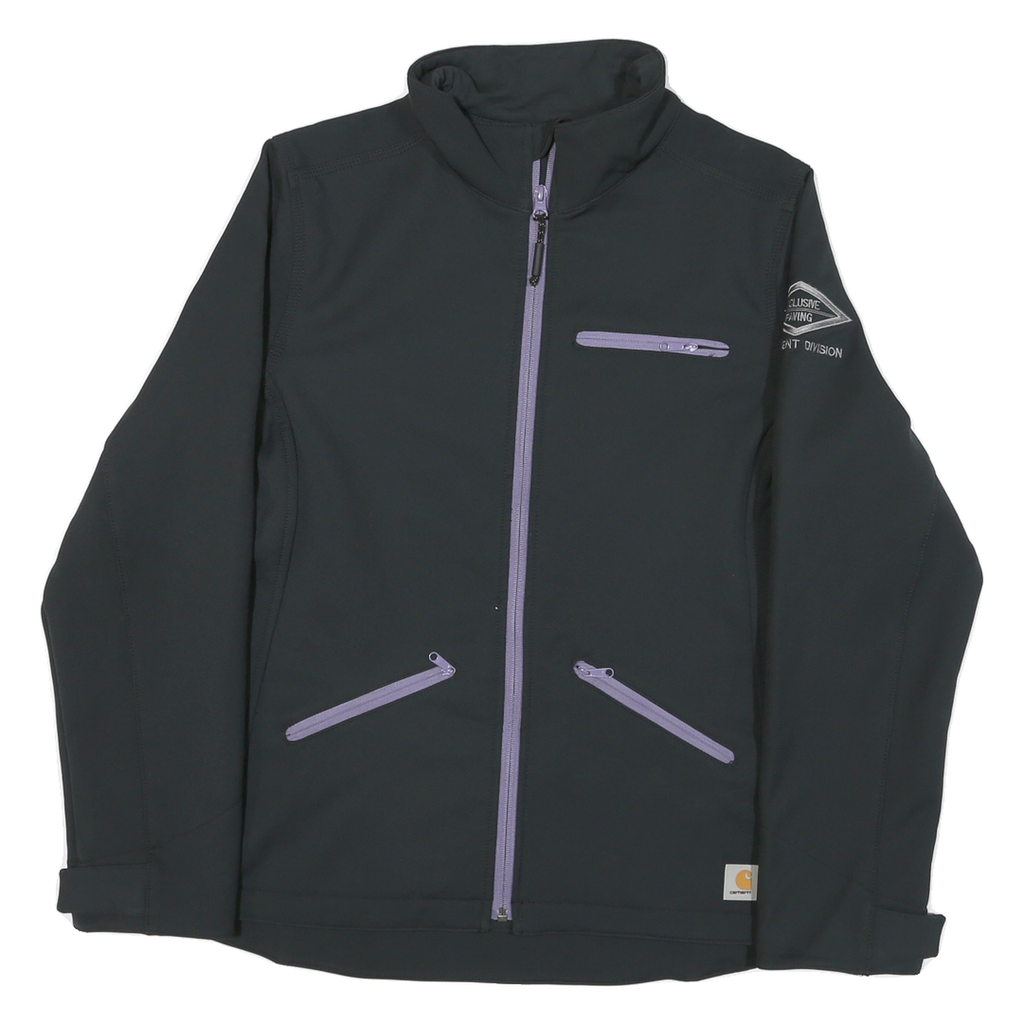 CARHARTT Womens Black Softshell Zip Jacket M Polyester Blend Workwear Casual