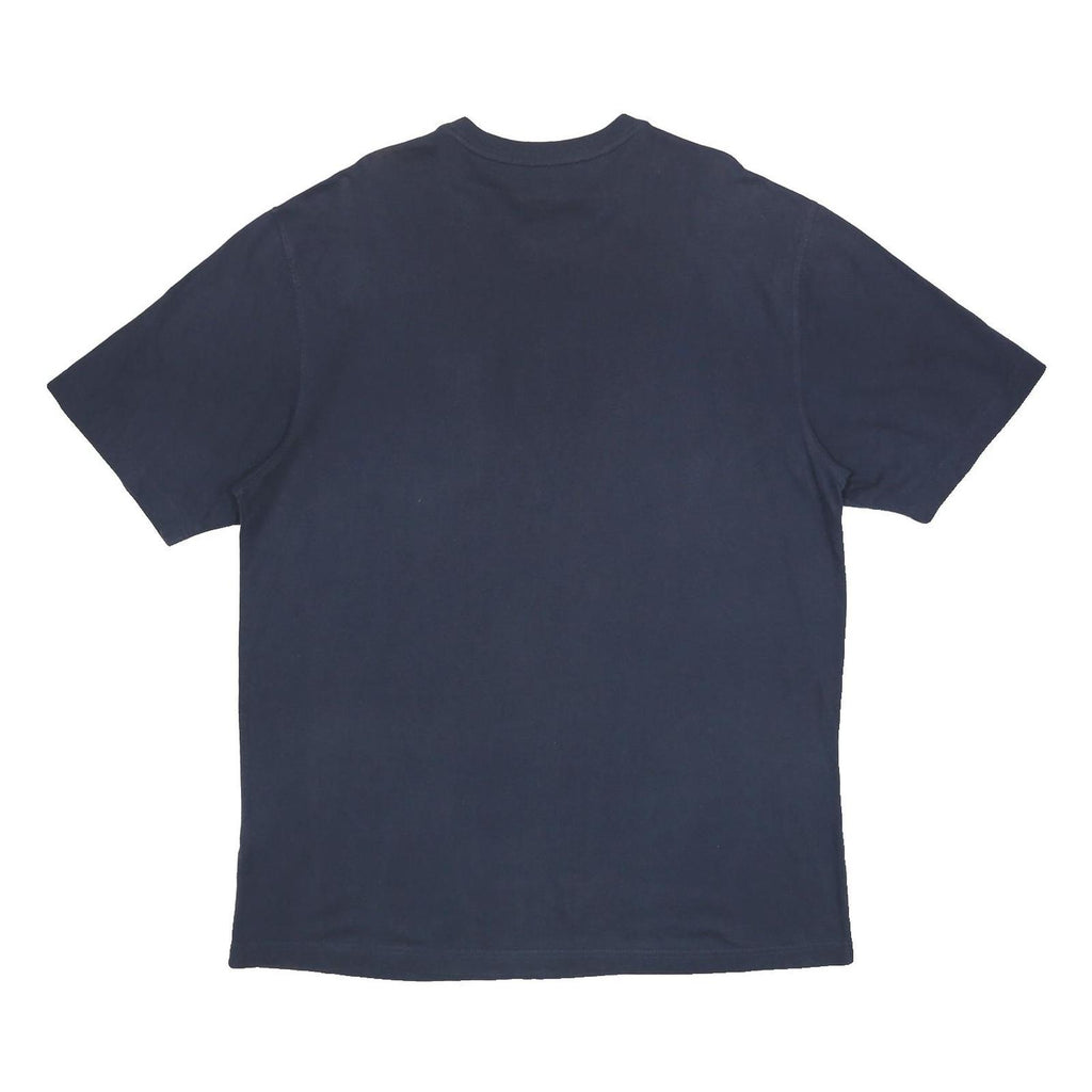 CARHARTT Mens Blue Henley L Short Sleeve Crew Neck Cotton Blend T-Shirt