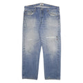 LEVI'S 501 Mens Blue Regular Straight Denim Cotton Stone Wash W40 L29 Button Fly