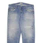 LEVI'S 501 Mens Blue Regular Straight Denim Cotton Stone Wash W40 L29 Button Fly