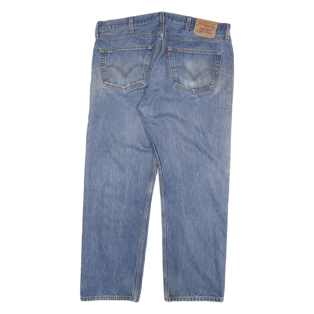LEVI'S 501 Mens Blue Regular Straight Denim Cotton Stone Wash W40 L29 Button Fly