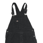 DICKIES Womens Black Cotton Dungarees Loose Fit XL W36 L4 Workwear Shorts