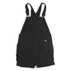DICKIES Womens Black Cotton Dungarees Loose Fit XL W36 L4 Workwear Shorts