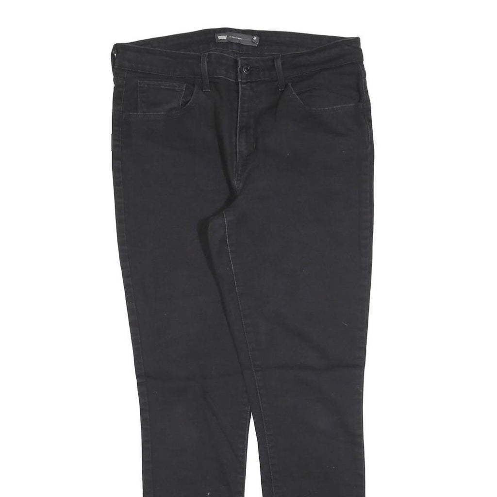 LEVI'S Womens Black Slim Skinny Denim Jeans Cotton Blend W30 L30 Classic Zip