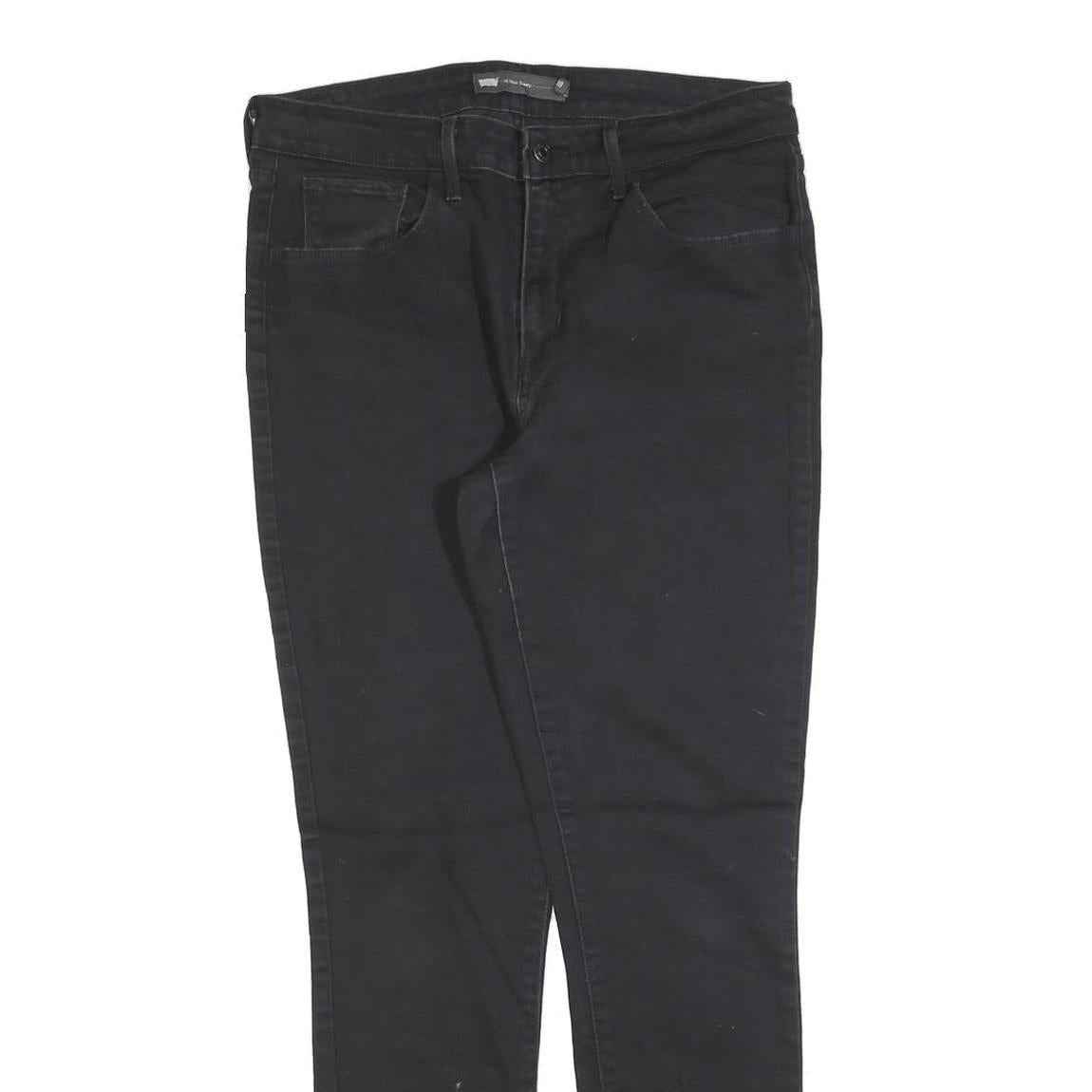 LEVI'S Womens Black Slim Skinny Denim Jeans Cotton Blend W30 L30 Classic Zip