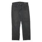 LEE Mens Regular Fit Black Denim Jeans Cotton Blend W32 L29 Classic Zip Pockets