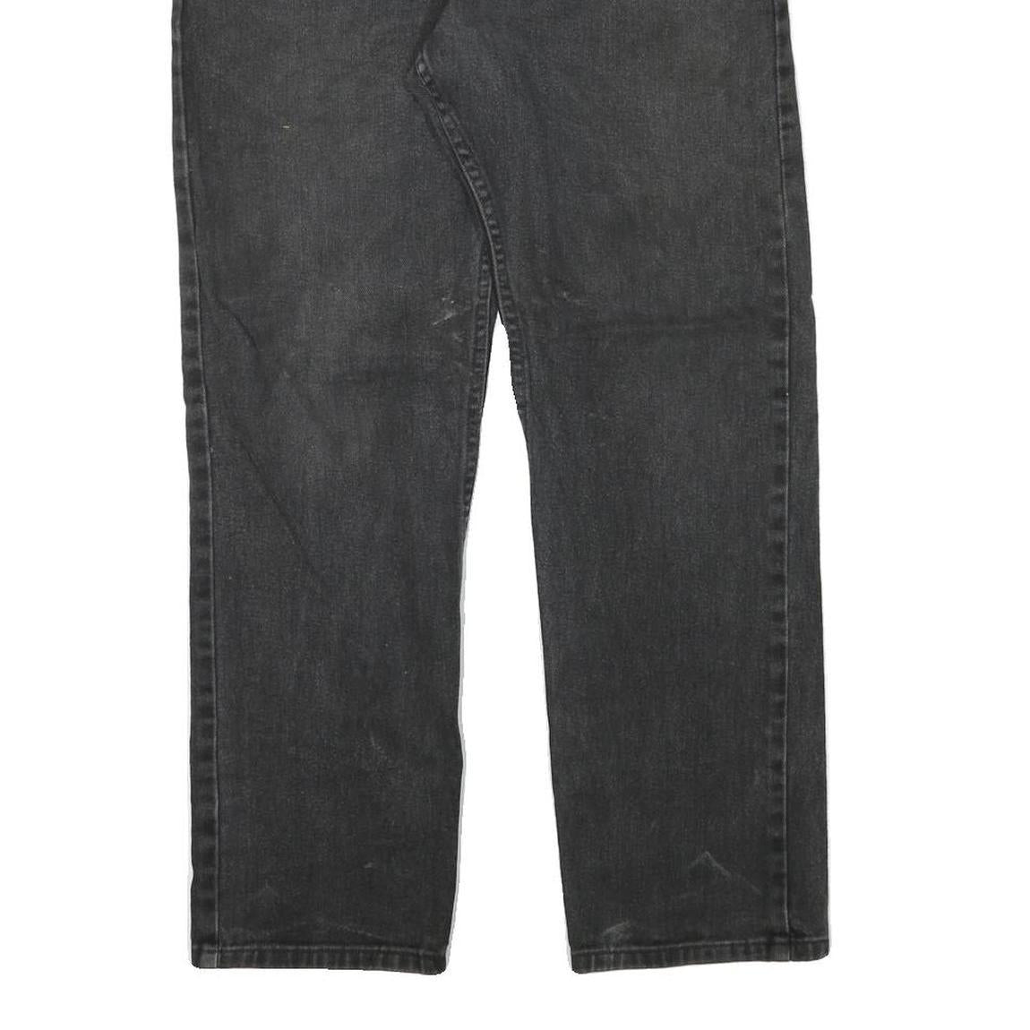 LEE Mens Regular Fit Black Denim Jeans Cotton Blend W32 L29 Classic Zip Pockets