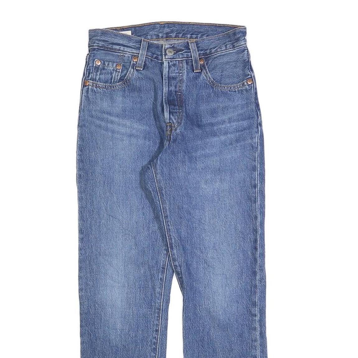 LEVI'S 501 Womens Jeans Blue Regular Straight Denim Medium W23 L26 Classic Fit