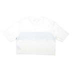 ADIDAS ORIGINALS Womens White & Navy Graphic T-Shirt UK 10 Short Sleeve Crew