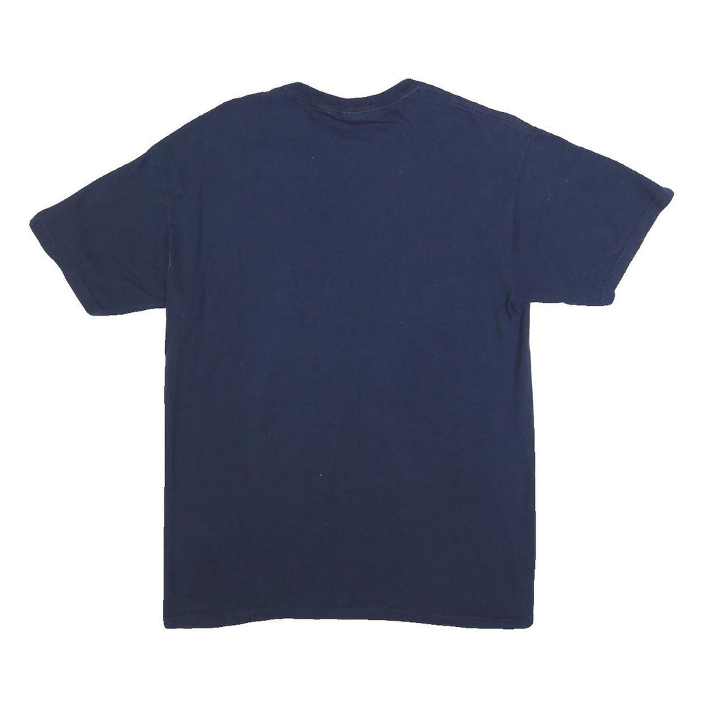GILDAN Mens Navy Blue The Worlds Greatest Dad Graphic T-Shirt M Short Sleeve