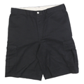 DICKIES Mens Shorts Black Cargo Size L W36 Workwear Durable Cotton Blend