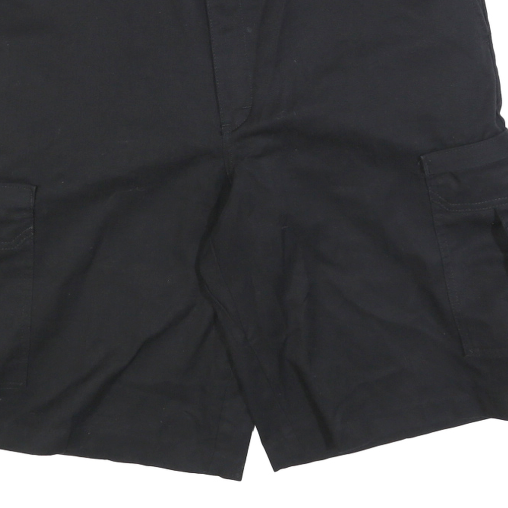 DICKIES Mens Shorts Black Cargo Size L W36 Workwear Durable Cotton Blend