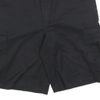 DICKIES Mens Shorts Black Cargo Size L W36 Workwear Durable Cotton Blend