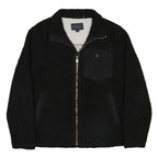 PENDLETON River Rock Sherpa Fleece Mens Black Zip Jacket L Plain Outdoor Warm