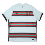 NIKE Mens White Black Red 2020-2021 Portugal Away Football Shirt XL Short Sleeve