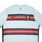 NIKE Mens White Black Red 2020-2021 Portugal Away Football Shirt XL Short Sleeve