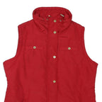 STYLE & CO Womens Red Sleeveless Quilted L Jacket Polyester Blend Zip Puffer
