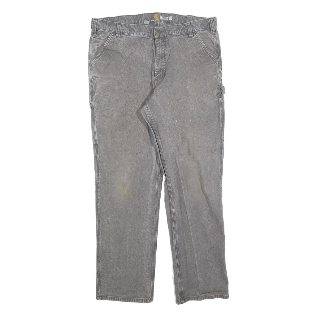 CARHARTT Mens Relaxed Fit Grey Denim Jeans W40 L34 Workwear Casual Zip Fly