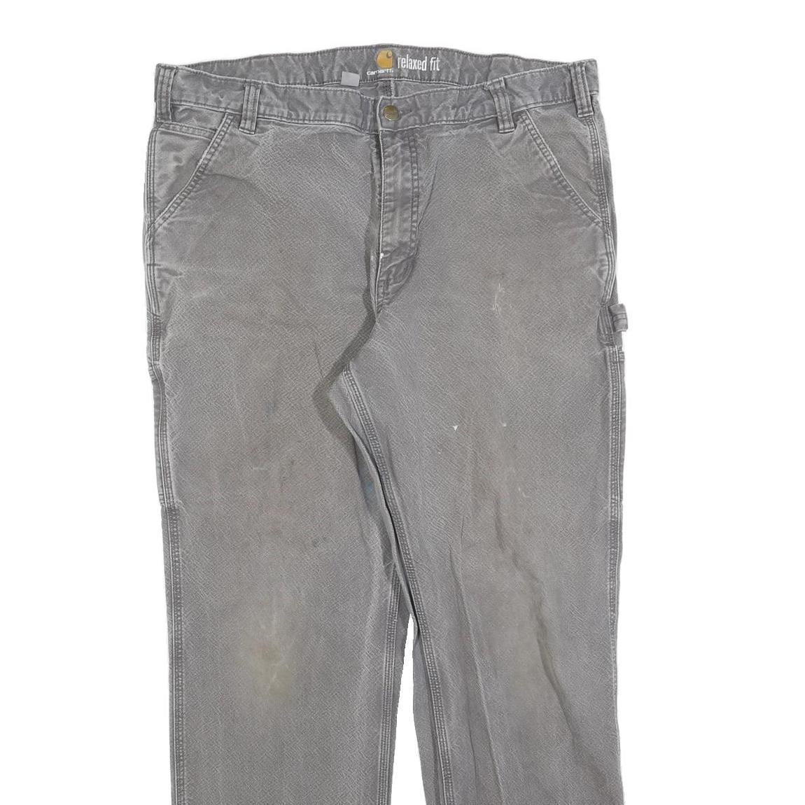 CARHARTT Mens Relaxed Fit Grey Denim Jeans W40 L34 Workwear Casual Zip Fly