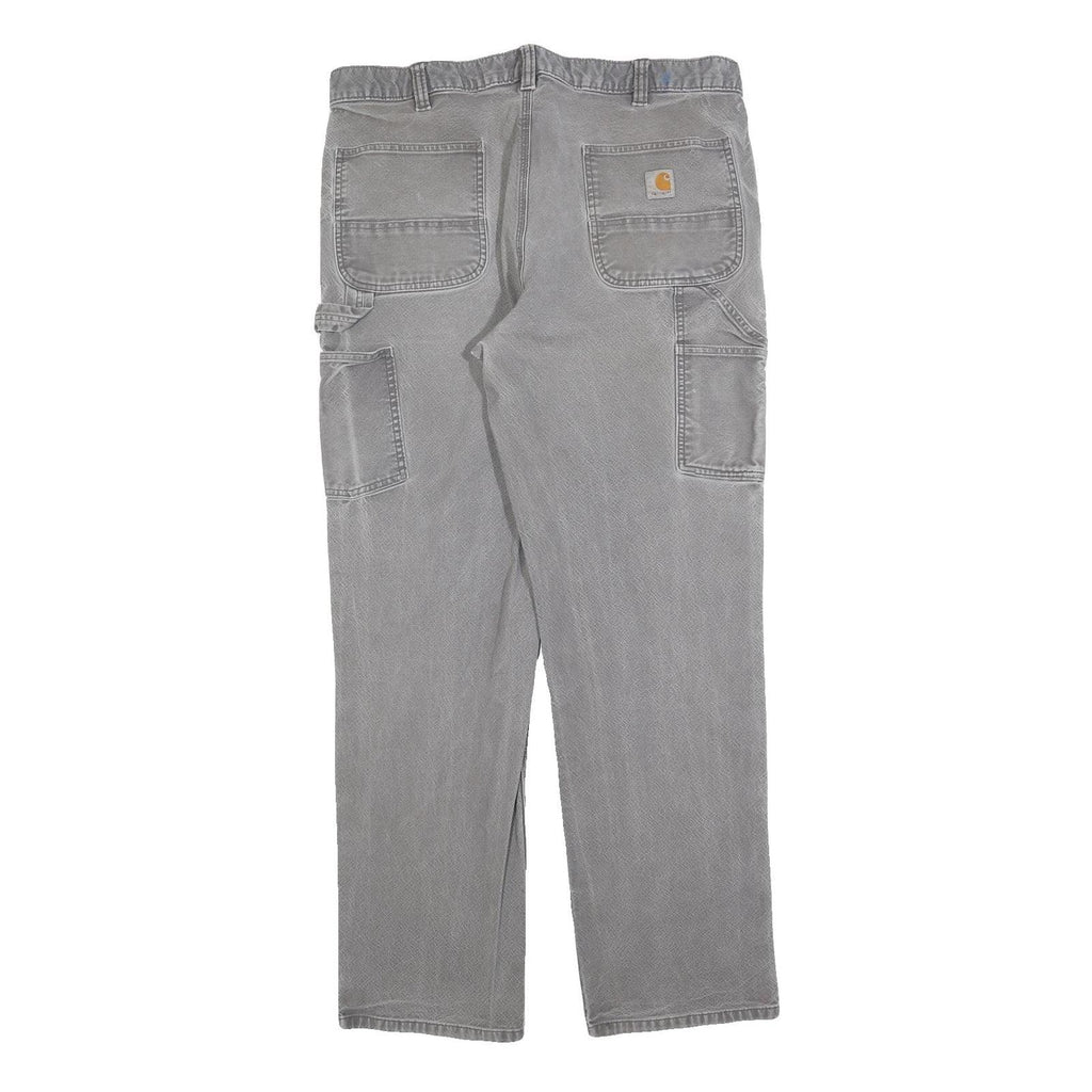 CARHARTT Mens Relaxed Fit Grey Denim Jeans W40 L34 Workwear Casual Zip Fly