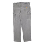 CARHARTT Mens Relaxed Fit Grey Denim Jeans W40 L34 Workwear Casual Zip Fly