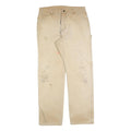 DICKIES Mens Beige Regular Fit Straight Cotton Blend Zip W36 L34 Workwear Jeans