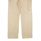DICKIES Mens Beige Regular Fit Straight Cotton Blend Zip W36 L34 Workwear Jeans