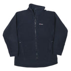 BERGHAUS Womens Navy Blue Jacket L Polyester Blend Plain Zip Outdoor Casual