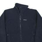 BERGHAUS Womens Navy Blue Jacket L Polyester Blend Plain Zip Outdoor Casual