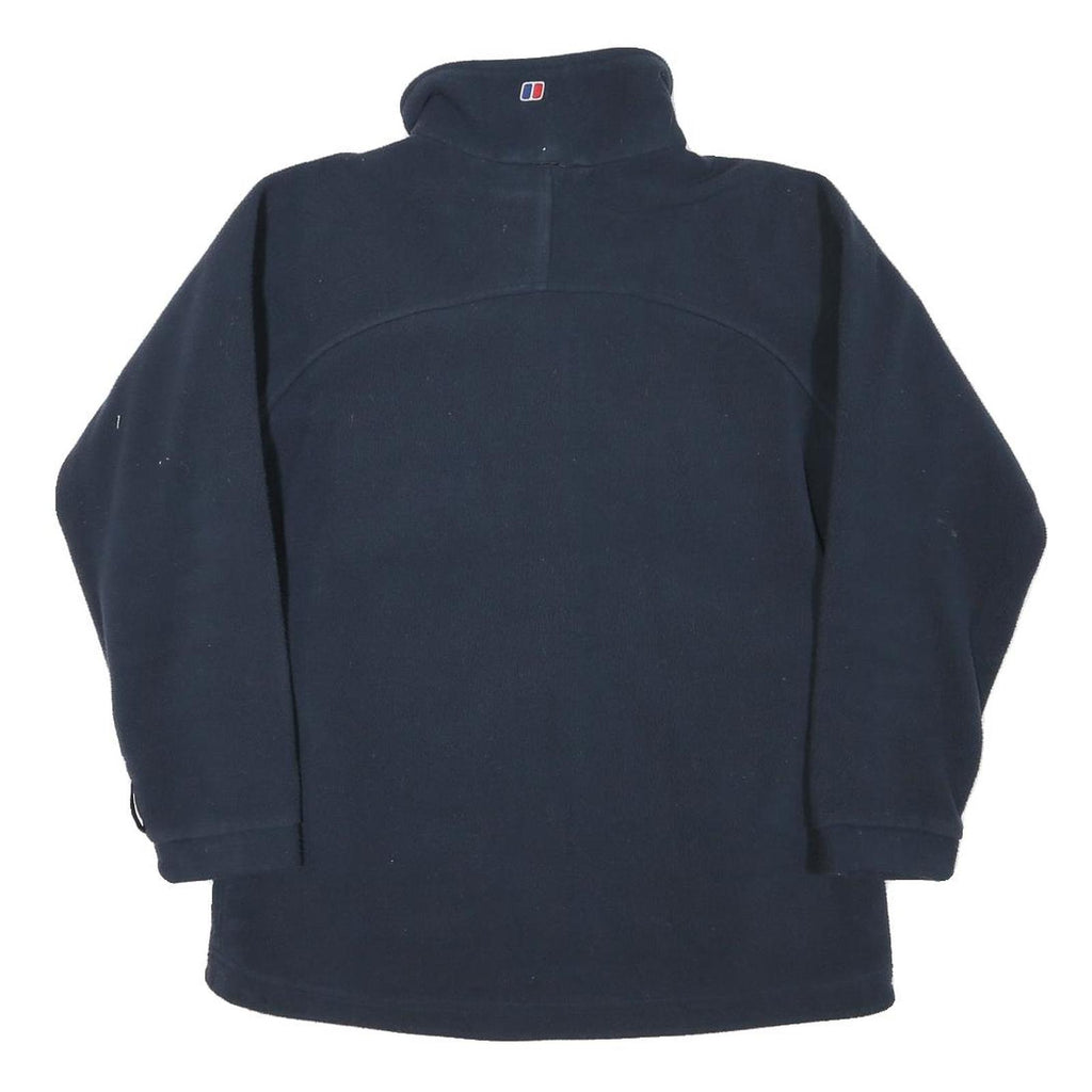 BERGHAUS Womens Navy Blue Jacket L Polyester Blend Plain Zip Outdoor Casual