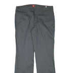 DICKIES Womens Cotton Blend Black Regular Fit Straight Leg Trousers W34 L32