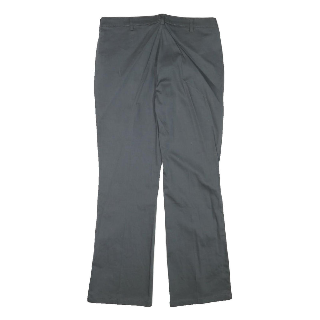 DICKIES Womens Cotton Blend Black Regular Fit Straight Leg Trousers W34 L32