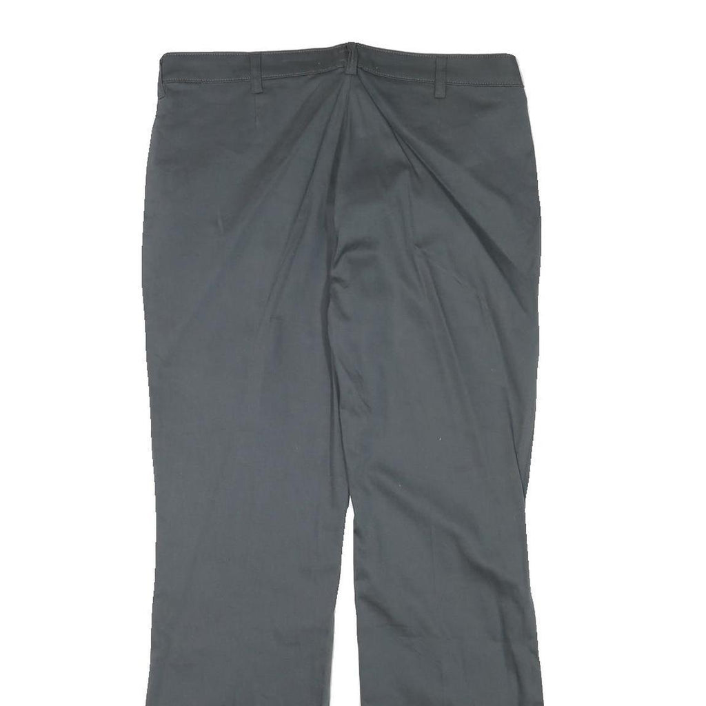 DICKIES Womens Cotton Blend Black Regular Fit Straight Leg Trousers W34 L32