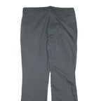 DICKIES Womens Cotton Blend Black Regular Fit Straight Leg Trousers W34 L32