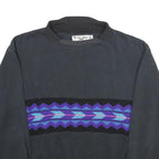 Womens Black Sweatshirt 2XL Cotton Blend Crew Neck Long Sleeve Pullover