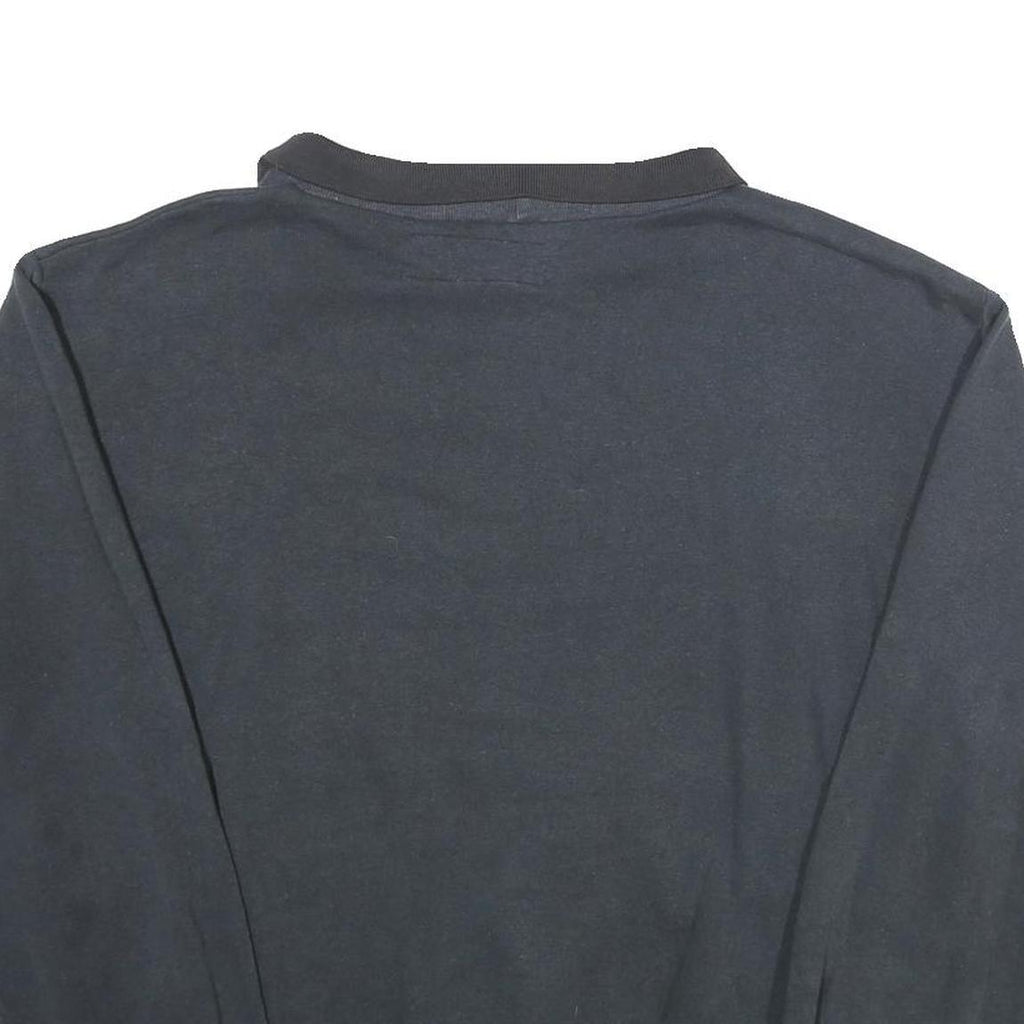 Womens Black Sweatshirt 2XL Cotton Blend Crew Neck Long Sleeve Pullover