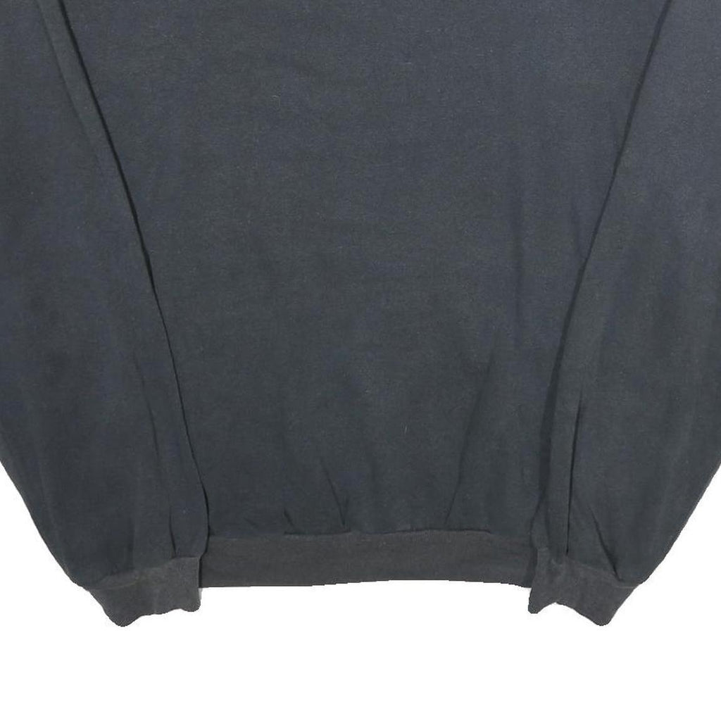 Womens Black Sweatshirt 2XL Cotton Blend Crew Neck Long Sleeve Pullover